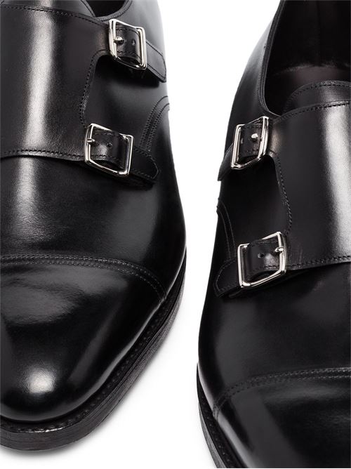 Black leather William monk shoes JHON LOBB | 228032L1R